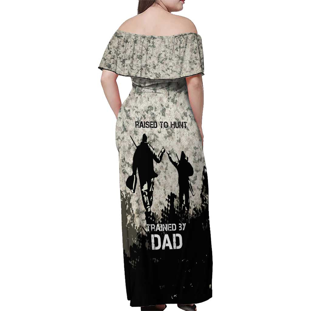 Deer Hunting Fathers Day Family Matching Off Shoulder Maxi Dress and Hawaiian Shirt Best Dad Ever