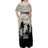 Deer Hunting Fathers Day Family Matching Off Shoulder Maxi Dress and Hawaiian Shirt Best Dad Ever
