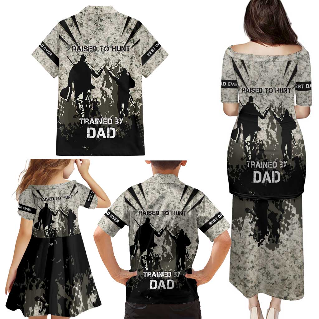 Deer Hunting Fathers Day Family Matching Puletasi and Hawaiian Shirt Best Dad Ever