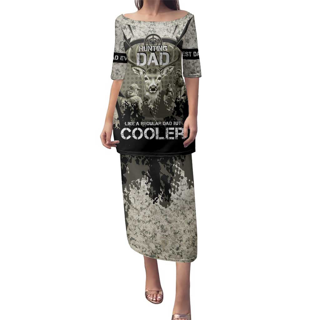 Deer Hunting Fathers Day Family Matching Puletasi and Hawaiian Shirt Best Dad Ever