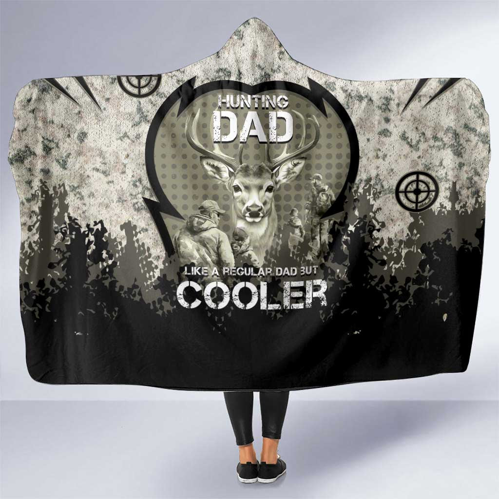 Deer Hunting Fathers Day Hooded Blanket Best Dad Ever