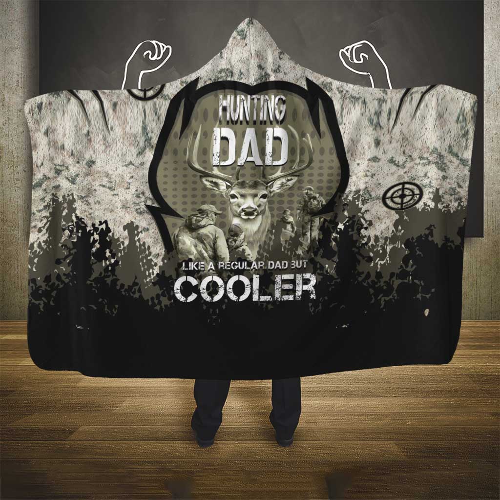 Deer Hunting Fathers Day Hooded Blanket Best Dad Ever
