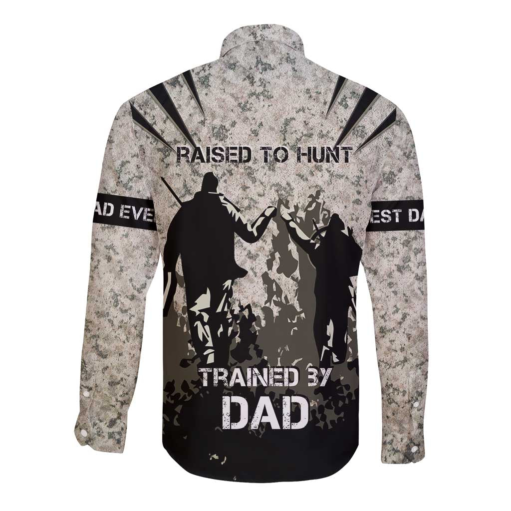 Deer Hunting Fathers Day Long Sleeve Button Shirt Best Dad Ever