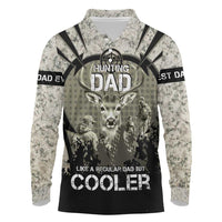 Deer Hunting Fathers Day Long Sleeve Polo Shirt Best Dad Ever