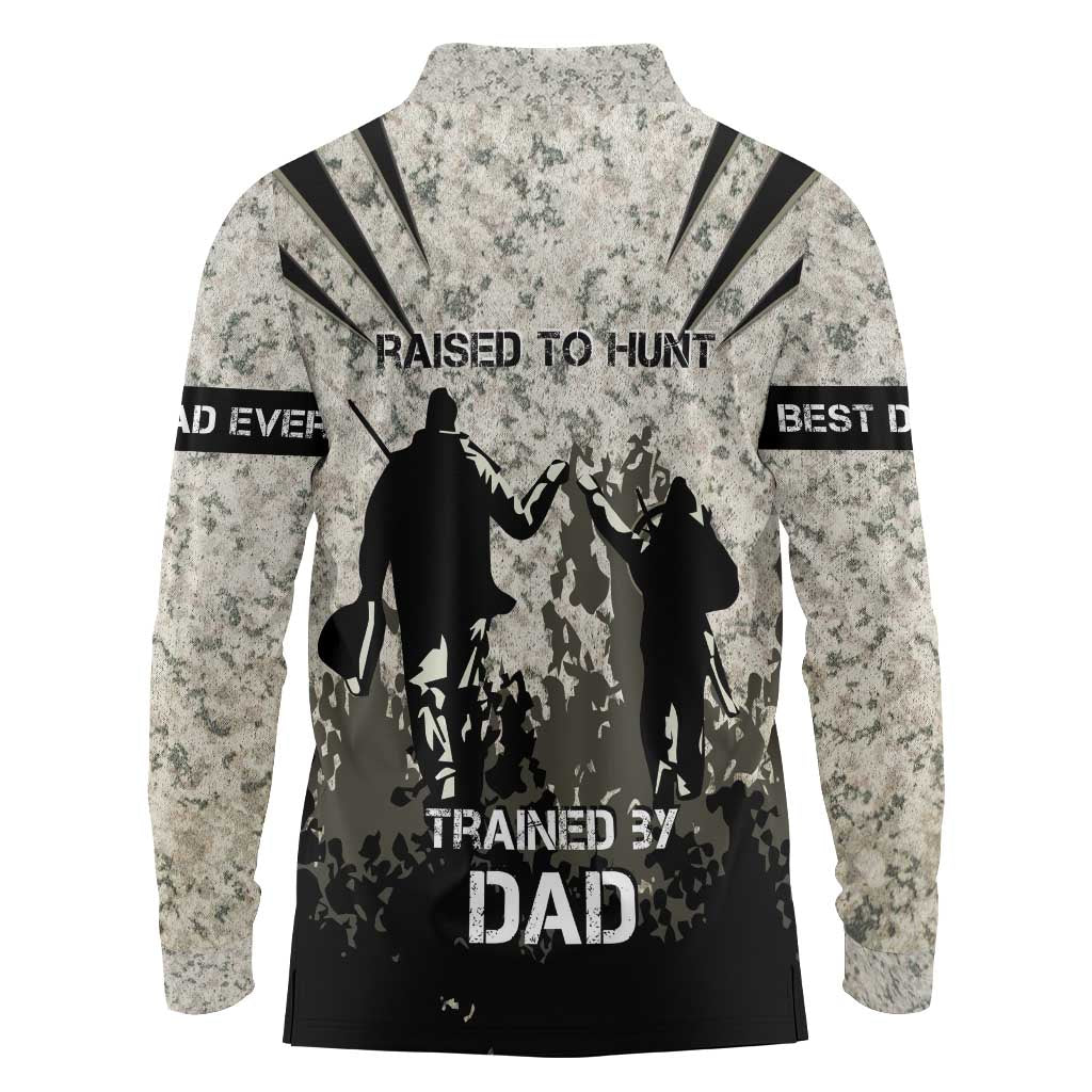 Deer Hunting Fathers Day Long Sleeve Polo Shirt Best Dad Ever