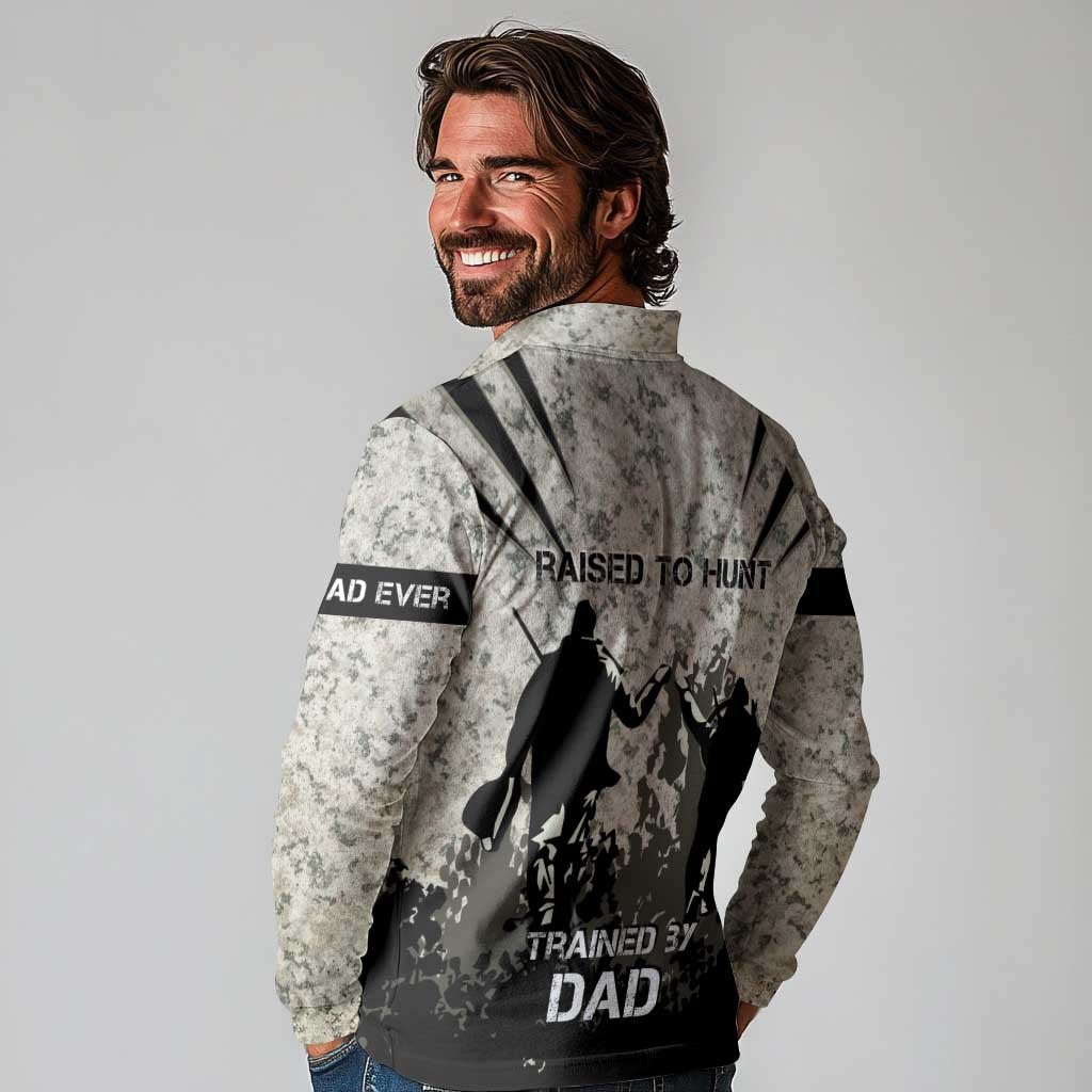 Deer Hunting Fathers Day Long Sleeve Polo Shirt Best Dad Ever