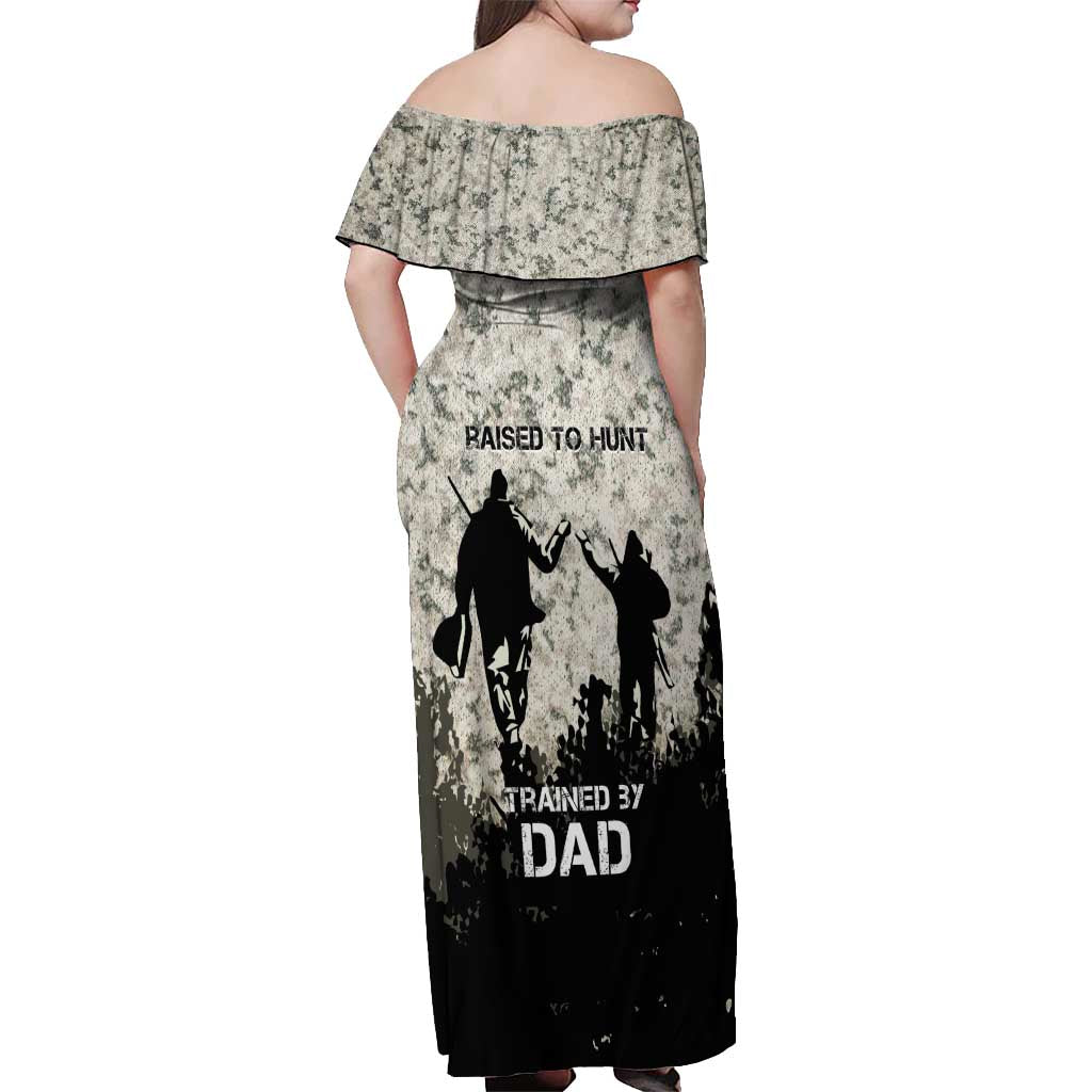 Deer Hunting Fathers Day Off Shoulder Maxi Dress Best Dad Ever