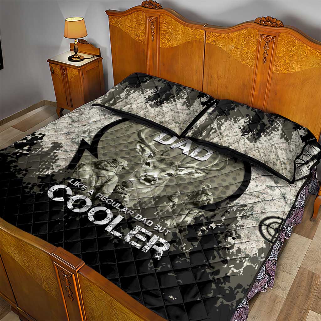 Deer Hunting Fathers Day Quilt Bed Set Best Dad Ever