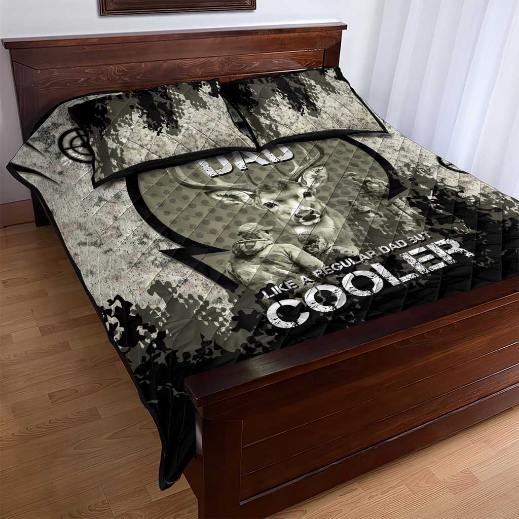 Deer Hunting Fathers Day Quilt Bed Set Best Dad Ever