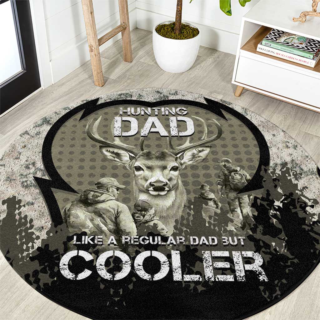 Deer Hunting Fathers Day Round Carpet Best Dad Ever