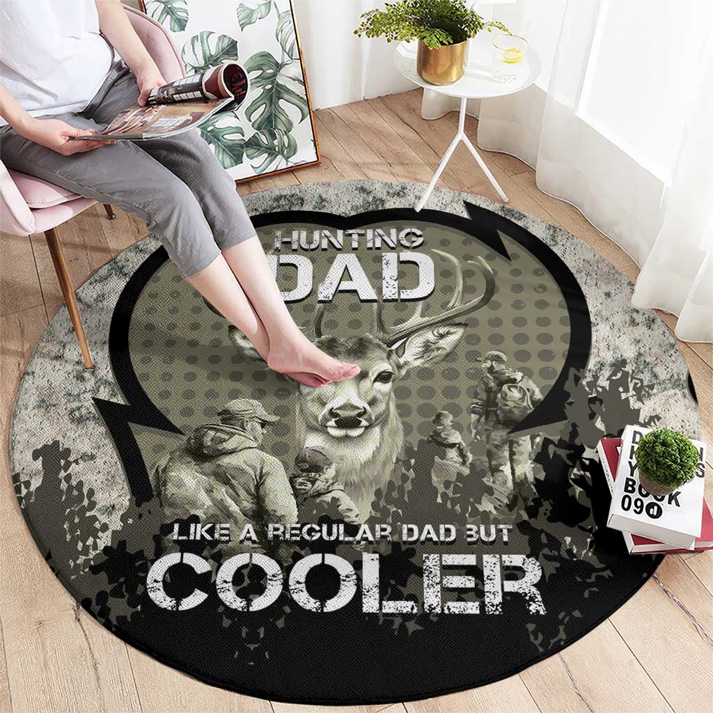 Deer Hunting Fathers Day Round Carpet Best Dad Ever
