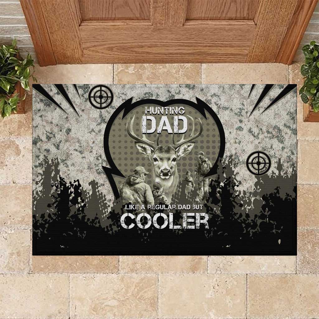 Deer Hunting Fathers Day Rubber Doormat Best Dad Ever