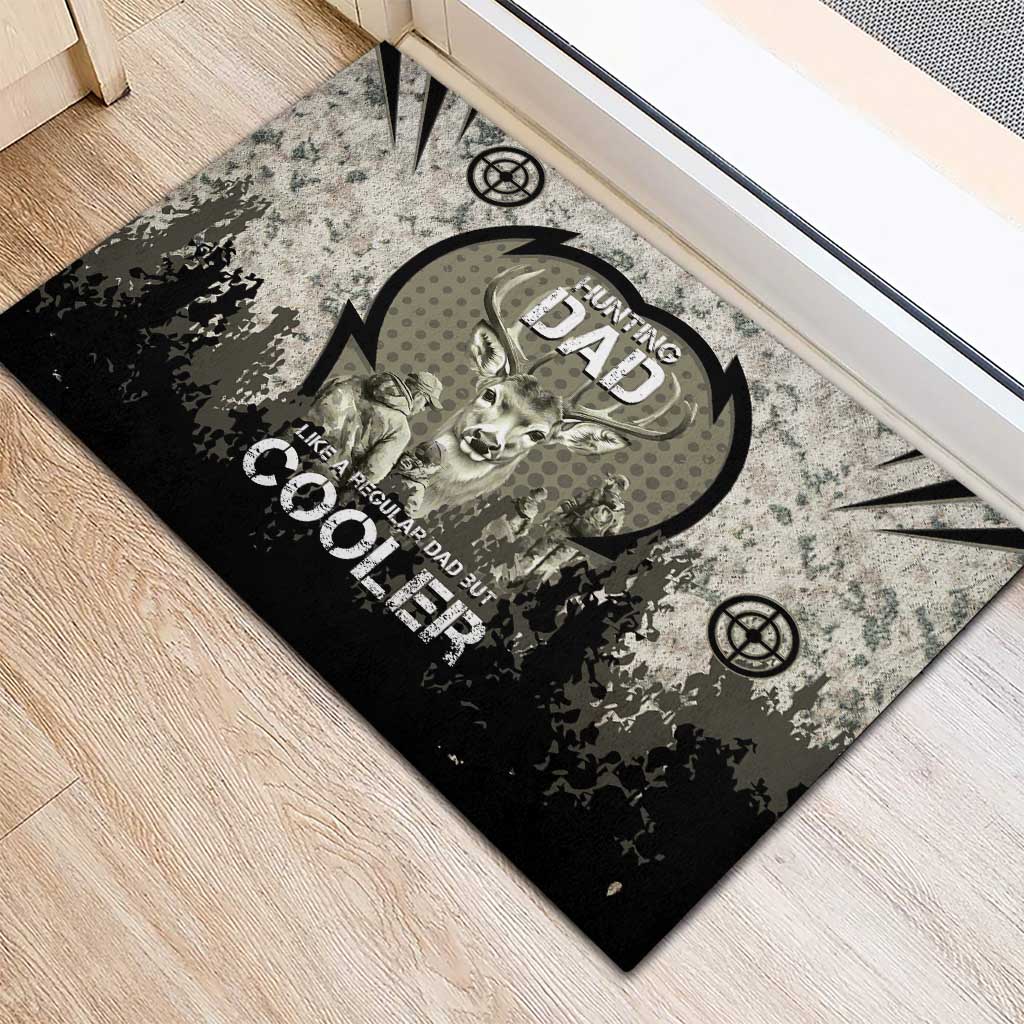 Deer Hunting Fathers Day Rubber Doormat Best Dad Ever