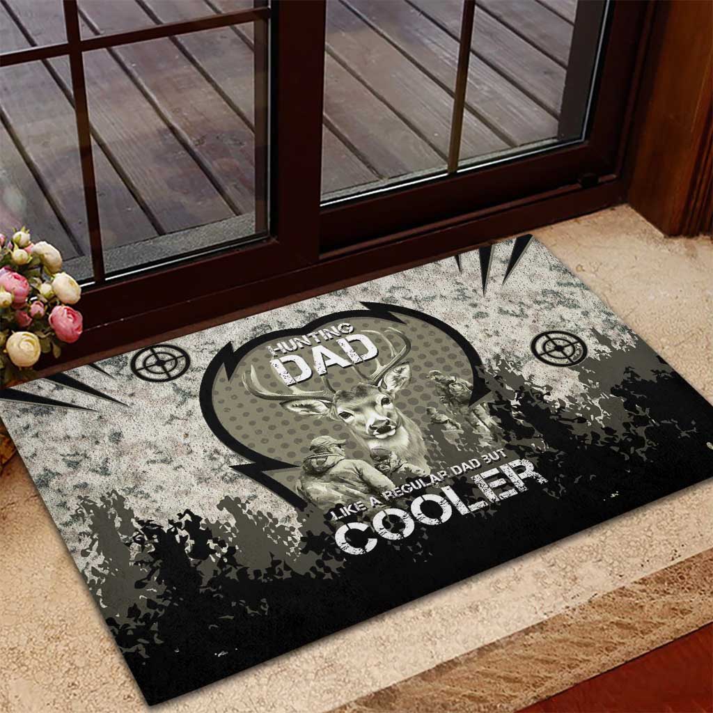Deer Hunting Fathers Day Rubber Doormat Best Dad Ever