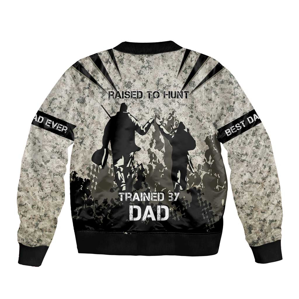 Deer Hunting Fathers Day Sleeve Zip Bomber Jacket Best Dad Ever