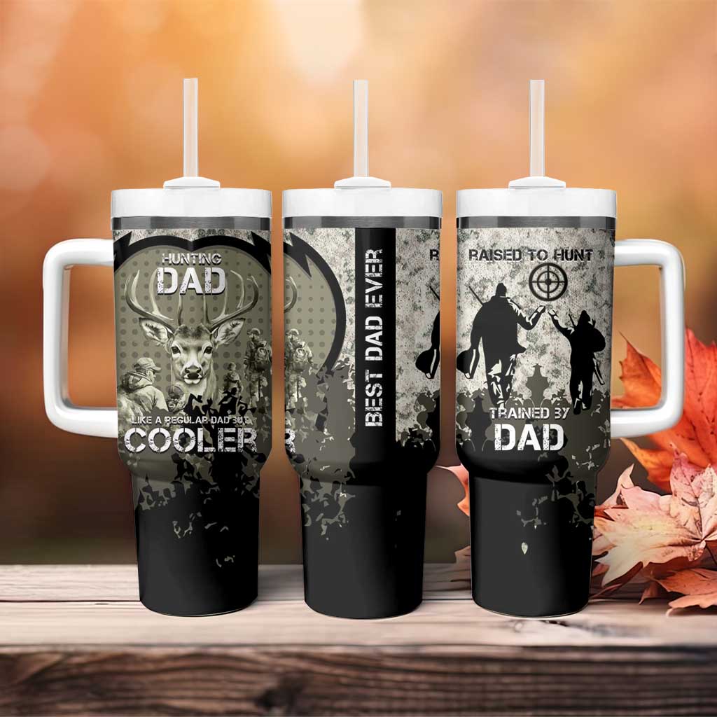 Deer Hunting Fathers Day Tumbler With Handle Best Dad Ever