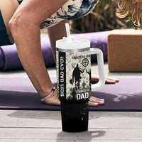 Deer Hunting Fathers Day Tumbler With Handle Best Dad Ever