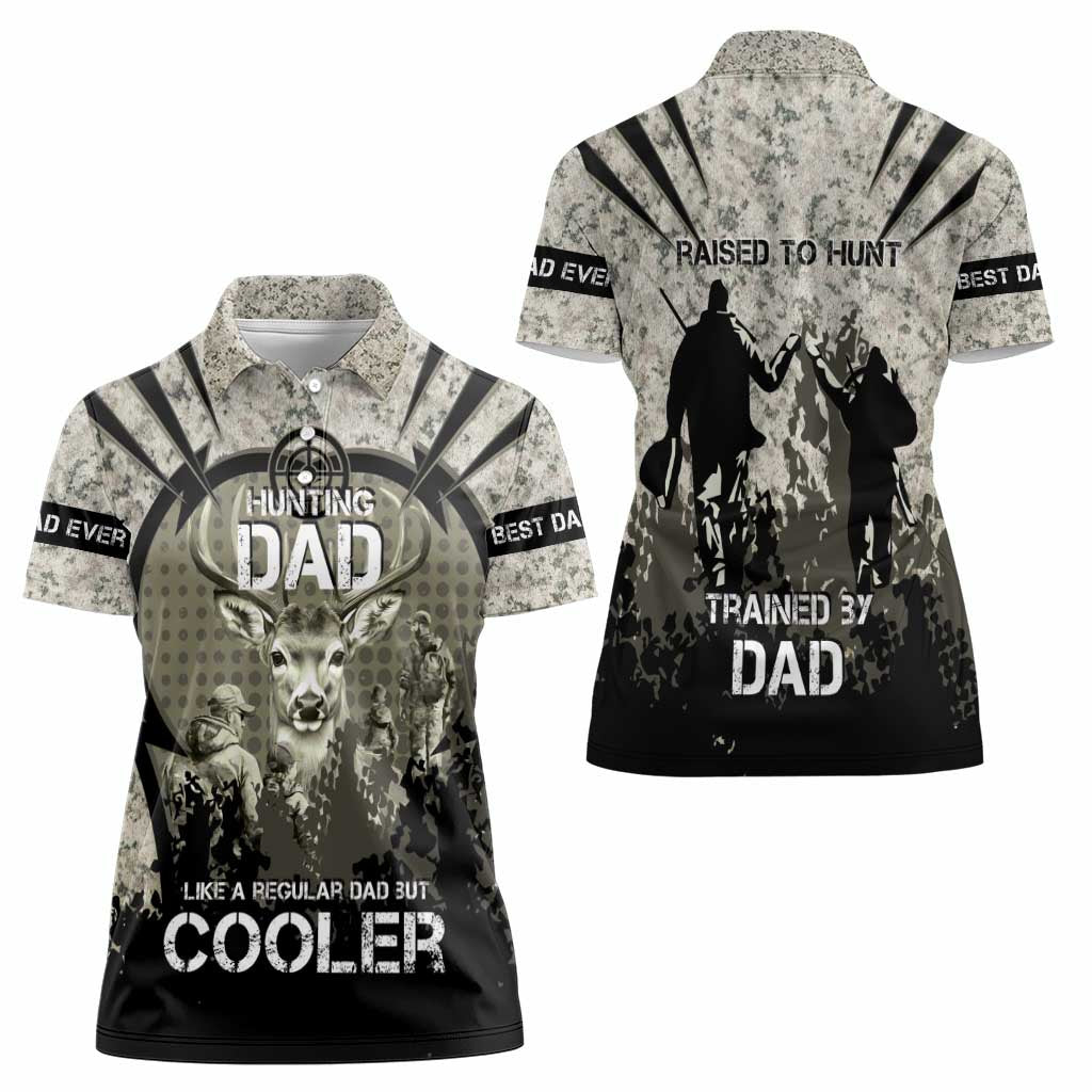 Deer Hunting Fathers Day Women Polo Shirt Best Dad Ever