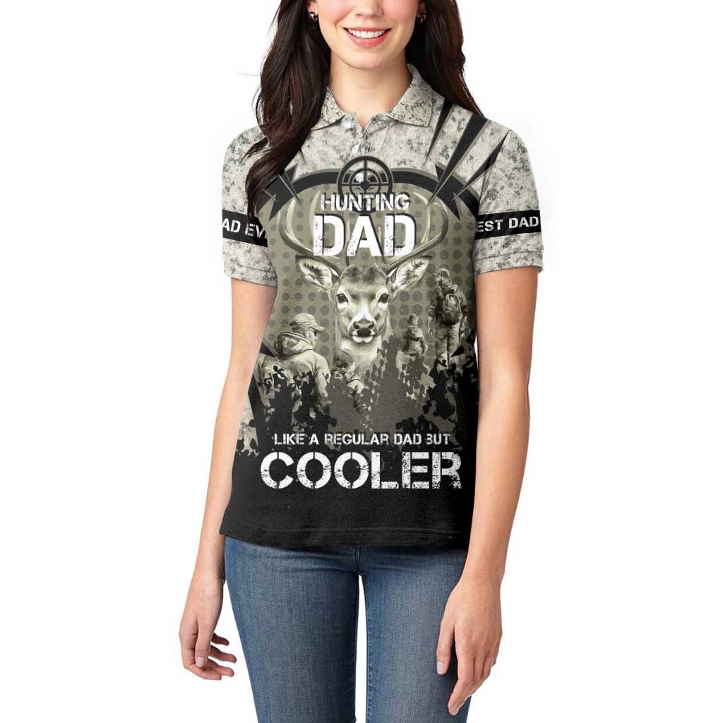 Deer Hunting Fathers Day Women Polo Shirt Best Dad Ever