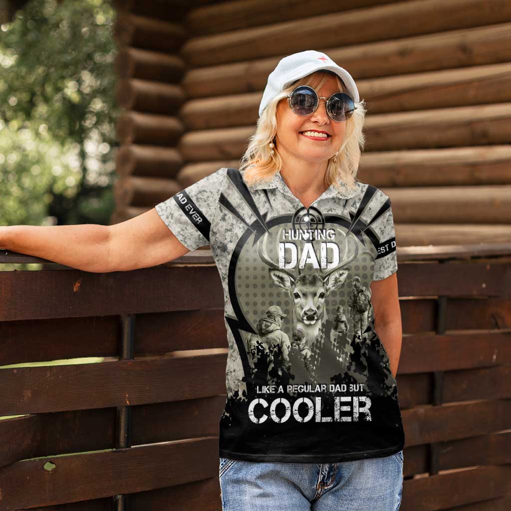 Deer Hunting Fathers Day Women Polo Shirt Best Dad Ever