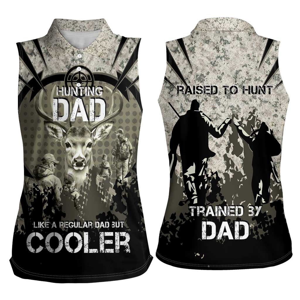 Deer Hunting Fathers Day Women Sleeveless Polo Shirt Best Dad Ever