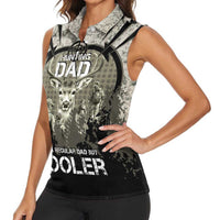 Deer Hunting Fathers Day Women Sleeveless Polo Shirt Best Dad Ever