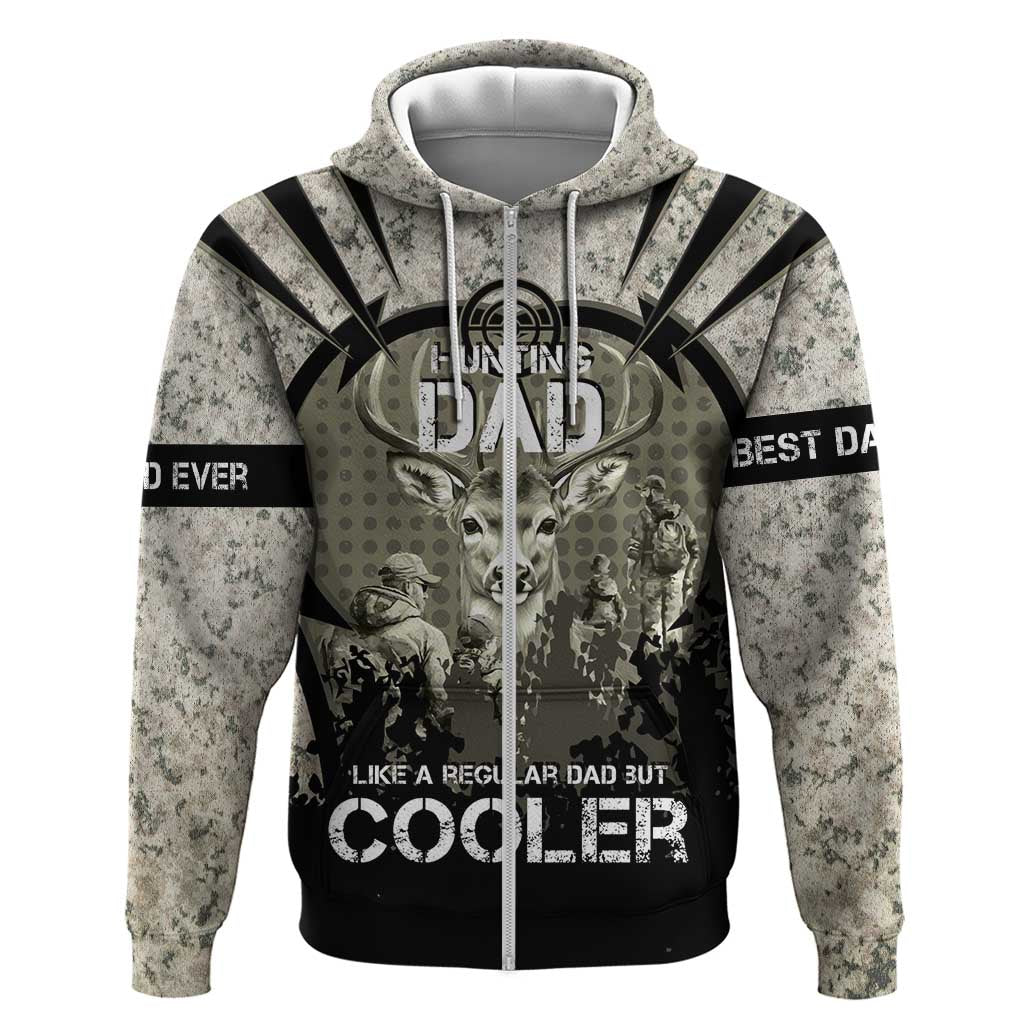 Deer Hunting Fathers Day Zip Hoodie Best Dad Ever