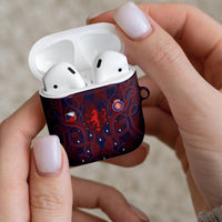Czech Republic Football AirPods Case Art Nouveau Patterns With National Lion