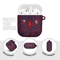 Czech Republic Football AirPods Case Art Nouveau Patterns With National Lion