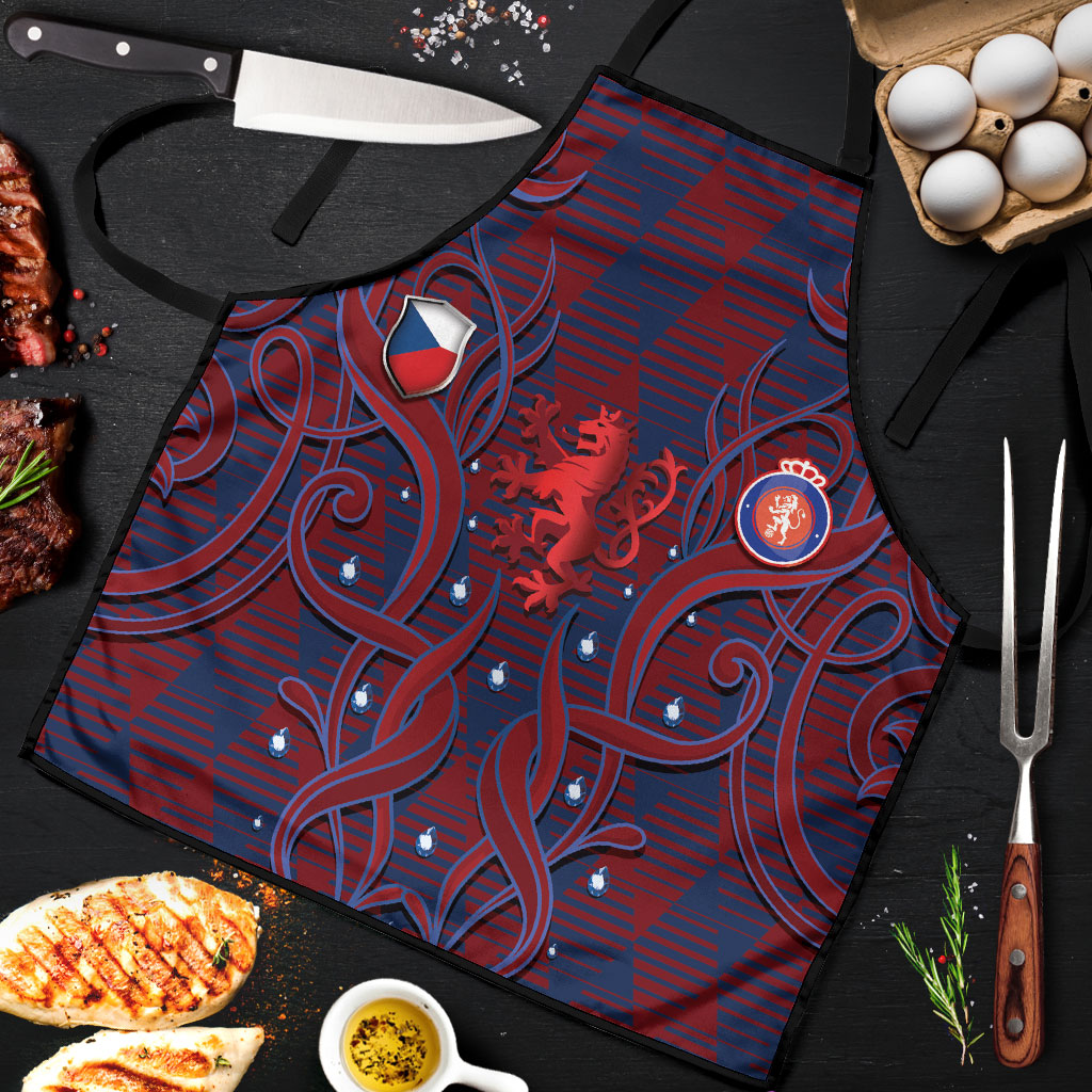 Czech Republic Football Apron Art Nouveau Patterns With National Lion
