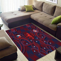 Czech Republic Football Area Rug Art Nouveau Patterns With National Lion