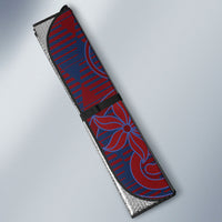Czech Republic Football Auto Sun Shade Art Nouveau Patterns With National Lion