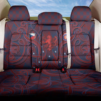 Czech Republic Football Back Car Seat Cover Art Nouveau Patterns With National Lion