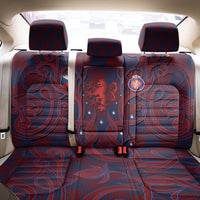 Czech Republic Football Back Car Seat Cover Art Nouveau Patterns With National Lion