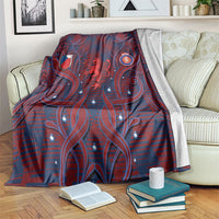 Czech Republic Football Blanket Art Nouveau Patterns With National Lion