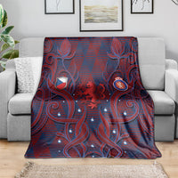 Czech Republic Football Blanket Art Nouveau Patterns With National Lion