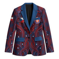 Custom Czech Republic Football Blazer Art Nouveau Patterns With National Lion