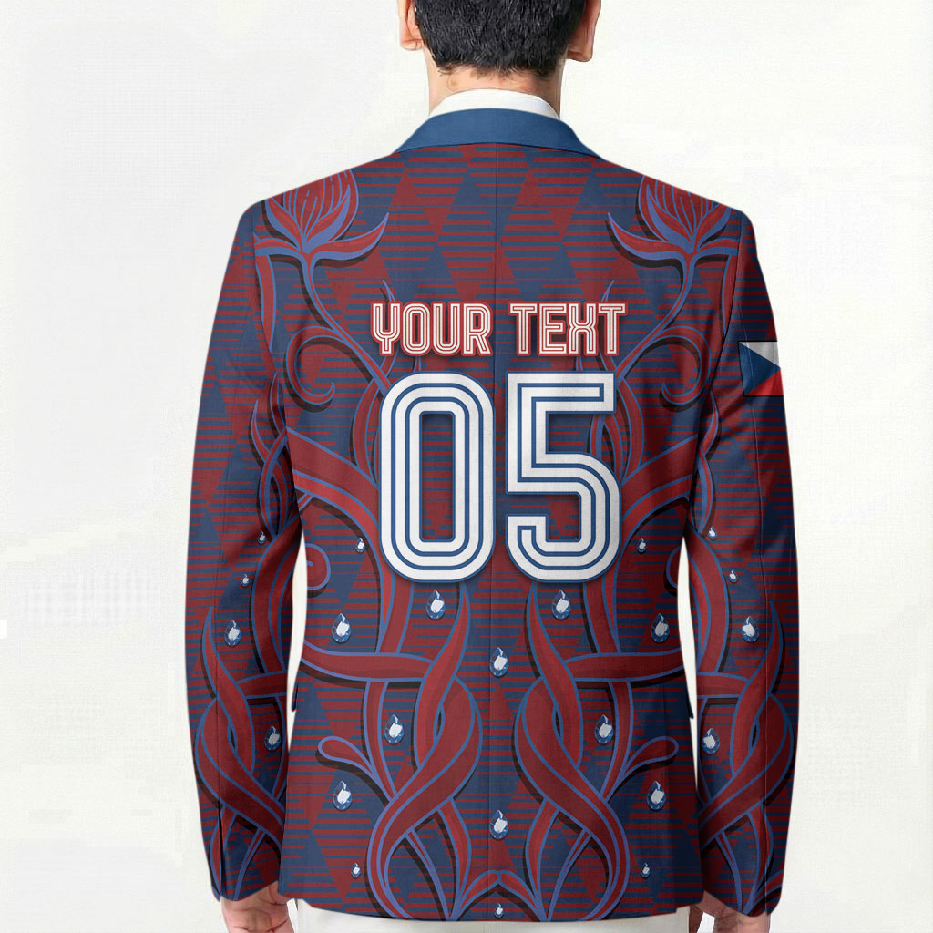 Custom Czech Republic Football Blazer Art Nouveau Patterns With National Lion