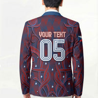 Custom Czech Republic Football Blazer Art Nouveau Patterns With National Lion