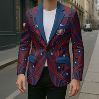 Custom Czech Republic Football Blazer Art Nouveau Patterns With National Lion