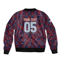 Custom Czech Republic Football Bomber Jacket Art Nouveau Patterns With National Lion