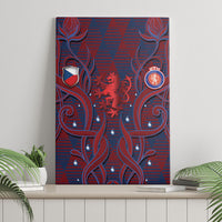 Czech Republic Football Canvas Wall Art Art Nouveau Patterns With National Lion