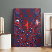 Czech Republic Football Canvas Wall Art Art Nouveau Patterns With National Lion