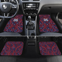 Custom Czech Republic Football Car Mats Art Nouveau Patterns With National Lion