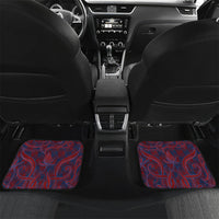 Custom Czech Republic Football Car Mats Art Nouveau Patterns With National Lion