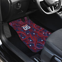 Custom Czech Republic Football Car Mats Art Nouveau Patterns With National Lion