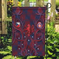 Czech Republic Football Garden Flag Art Nouveau Patterns With National Lion