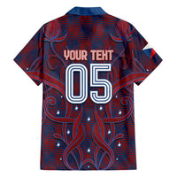 Custom Czech Republic Football Hawaiian Shirt Art Nouveau Patterns With National Lion