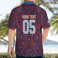 Custom Czech Republic Football Hawaiian Shirt Art Nouveau Patterns With National Lion