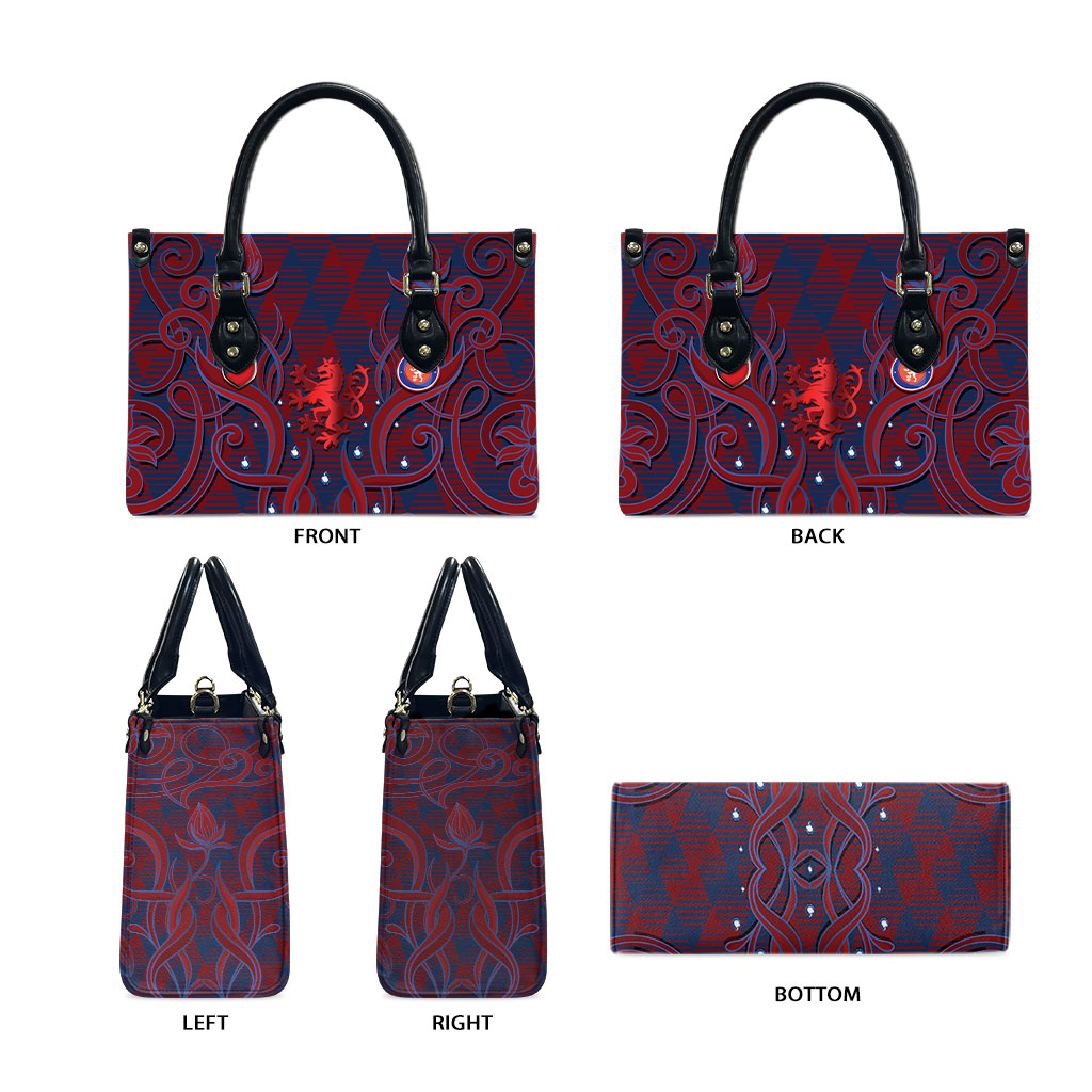 Czech Republic Football Leather Bag Art Nouveau Patterns With National Lion